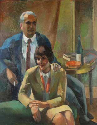 Portrait der Eheleute Dr. Hans und Rose Kraus by 
																	Karl Gunschmann