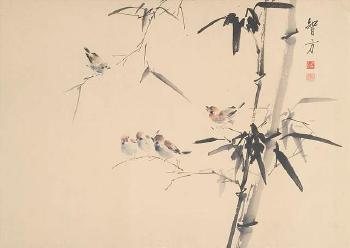 Vögel im Bambus by 
																	 Zhi Fang