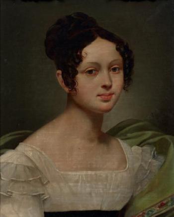 Portrait de femme by 
																	Pierre Antoine Vafflard