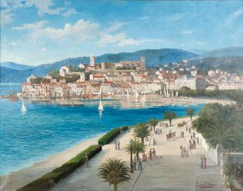 Cannes, le vieux port et le Suquet by 
																	Hugo d'Alesi