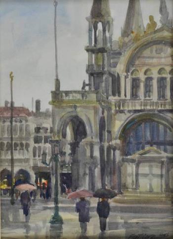 Rain on the Piazetta by 
																	Gerald J Fritzler