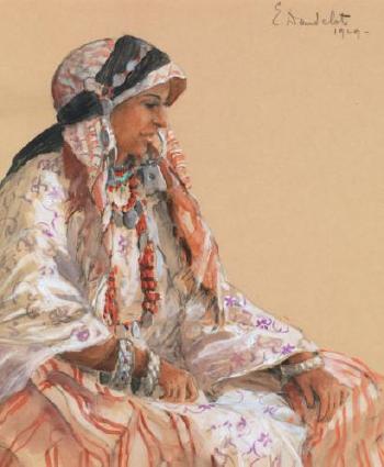 Jeune marocaine du Rif by 
																	Elisabeth Dandelot