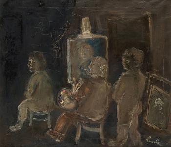 Le peintre et sa famille by 
																	Sylvain Lambre