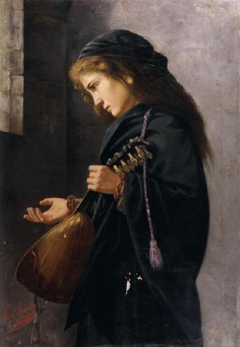 La joueuse de mandoline by 
																	Angelo d' Agata