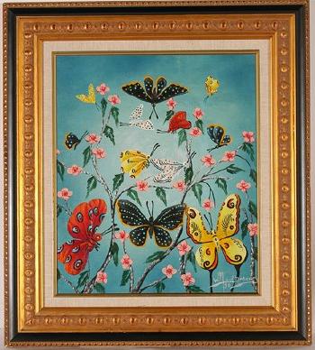 Butterflies and flowers by 
																	Wilfrid Daleus