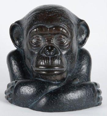 Portrait de chimpanzé by 
																			Florence Jacquesson