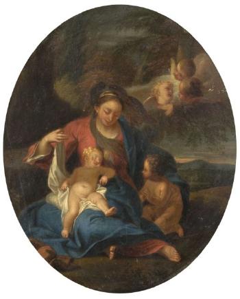Vierge à l'Enfant avec Saint Jean Baptiste by 
																	Pierre Dulin