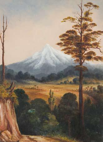 Mount Egmont from Urenui by 
																	Edith Stanway Halcombe