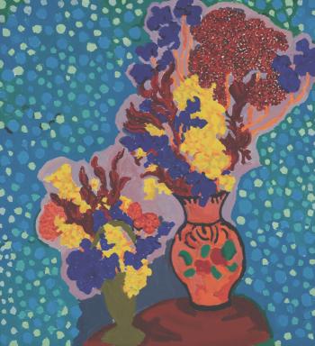 Floral polka dot by 
																	Lynne Drexler