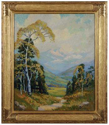 The sunlit aspens, Mr Evans, Colorado by 
																	Frank Joseph Vavra