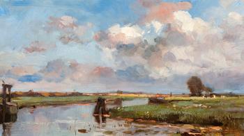 In the polder, near Kortenhoef by 
																	August Willem van Voorden