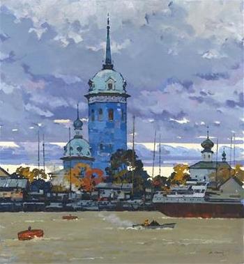 Stadtansicht by 
																	Mikhail Alexandrovich Kaneev