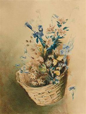 Korb mit Blumenstrauß by 
																	Alberto Susat