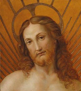 Kopf Jesu Christi aus dem Fresko Disputa.., Rom, Palazzi Vaticani, Stanza della Segnatura by 
																	Johann Anton Alban Ramboux