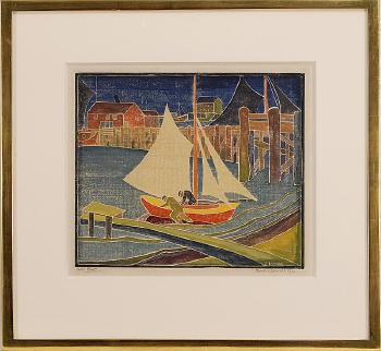 Sail Boat by 
																			Blanche Lazzell