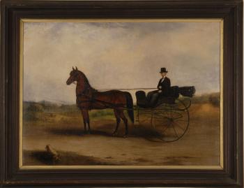 A horse and sulky by 
																	Thomas Kirby van Zandt