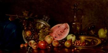 Still life with fruit by 
																	Nicolaos Vokos