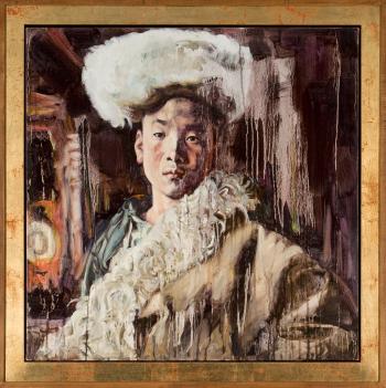 Chinese portrait by 
																			 Liu Hung