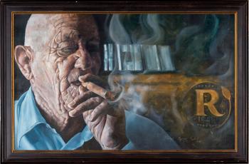 Portrait of a Man with a Cigar by 
																			Danys Osuna Milo