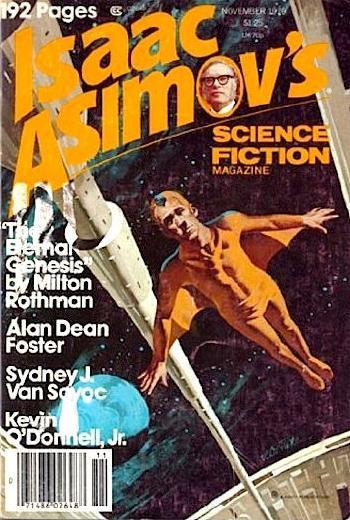 The Eternal Genius, Isaac Asimov's Science Fiction Digest cover by 
																			Vincent Di Fate