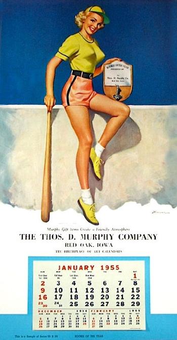 Rookie of the Year, Thomas D Murphy Calendar Company pin-up by 
																			Edward d'Ancona