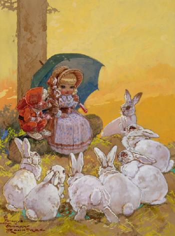 Children's book story illustration by 
																			Harry Rountree