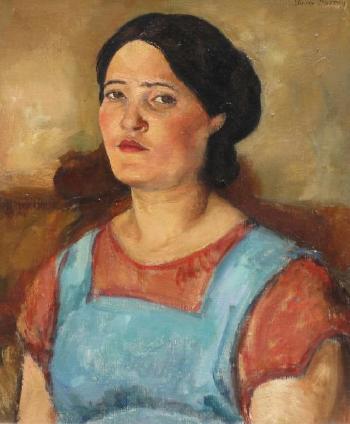 Portrait of a woman by 
																	Pierre Francis Farrey