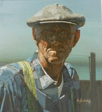 Portrait of a fisherman by 
																	Stanley Zuckerberg