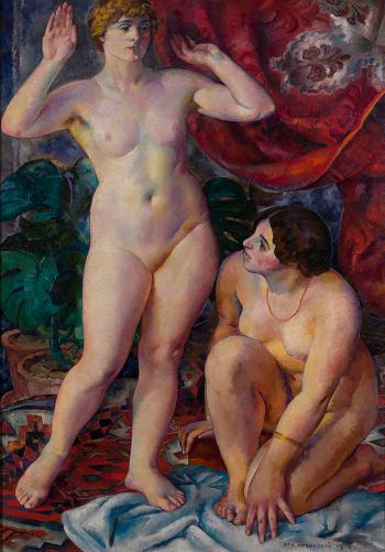 Two female figures (Venus) by 
																	Ignati Ignatievich Nivinski