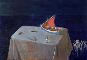 The red sail by 
																	Edouardos Sakayan