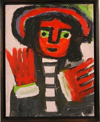 Man with red hands by 
																			Eddie Mumma
