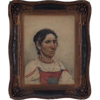 Old peasant woman by 
																	Jose Juliana y Albert