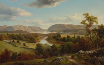 View From New Windsor, Hudson River by 
																	David Johnson