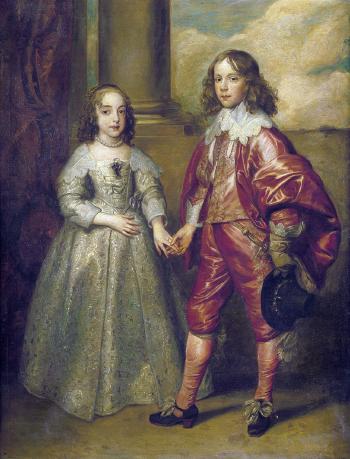 Prinz Wilhelm II. von Oranien und Prinzessin Maria Henrietta Stuart, Tochter von Charles I. von England by 
																	Carl Faust