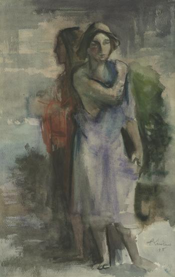Junge Frau im Unterkleid by 
																	Heinrich Alexander Graf von Luckner