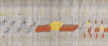A Painted Silk Handscroll by 
																	 Zhou Pei Chun