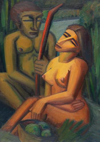 Adam und Eva by 
																	Emil Maetzel