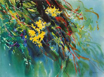 Untitled - flowers in the breeze by 
																	Patricia Mary Fairhead