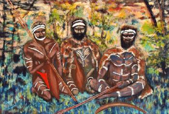 Three Aboriginal Men by 
																	Primus Ugle