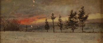 Winter sunset landscape by 
																			Thomas Otter