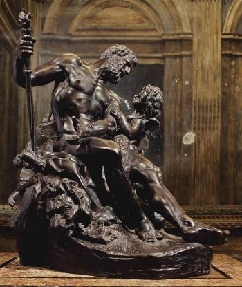 A Bronze Group Of Hercules Enslaved By Love by 
																	Jean Joseph Vinache