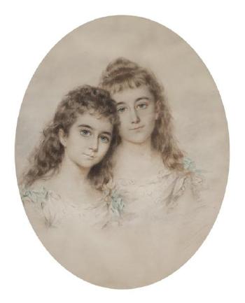 Les deux sœurs by 
																	Rene Louis Damon