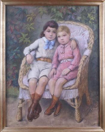 Les deux jeunes garçons by 
																	Juliette Fauchot-Baillion