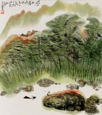 Landscape in Green by 
																			 Liu Guangxia