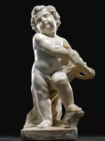 Infant Hercules Struggling With The Serpent by 
																			Antonio Raggi