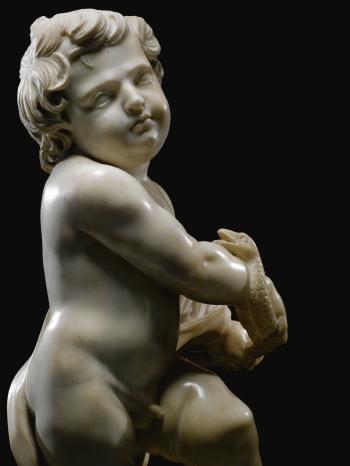 Infant Hercules Struggling With The Serpent by 
																			Antonio Raggi