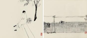 Two Sketches by 
																	 Xu Jianwei