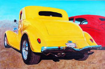Golden hot rod by 
																	Elyse Campus-Cohen