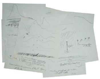 Sketches for 'The naked and the dead' by 
																	Norman Mailer
