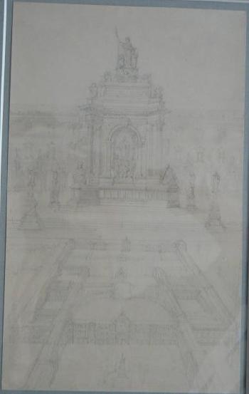 Projet de monument dans la cour du Louvre by 
																	Antonie M Garnaud